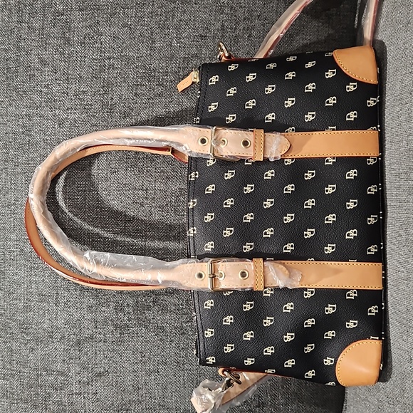 Dooney & Bourke Domed Signature Leather Satchel - Picture 3 of 10